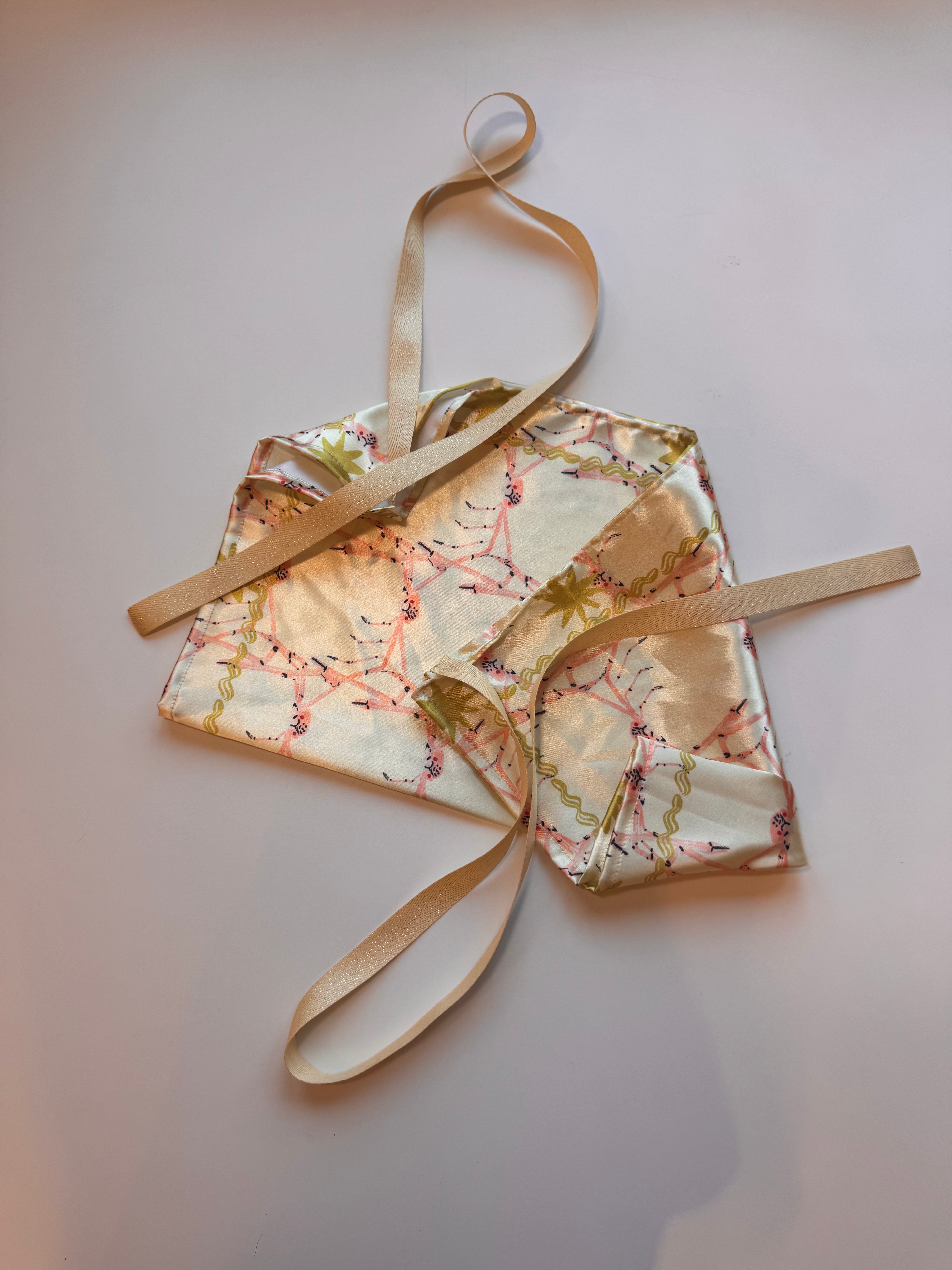 Crab Multifunctional Scarf with Removable Ribbon Ties