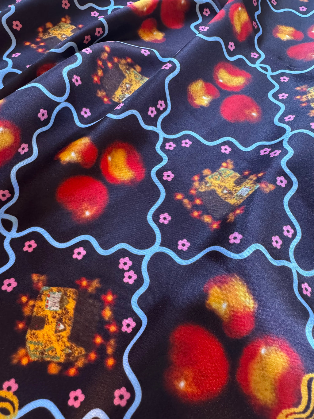 Peach House Scarf with Removable Ribbon ties