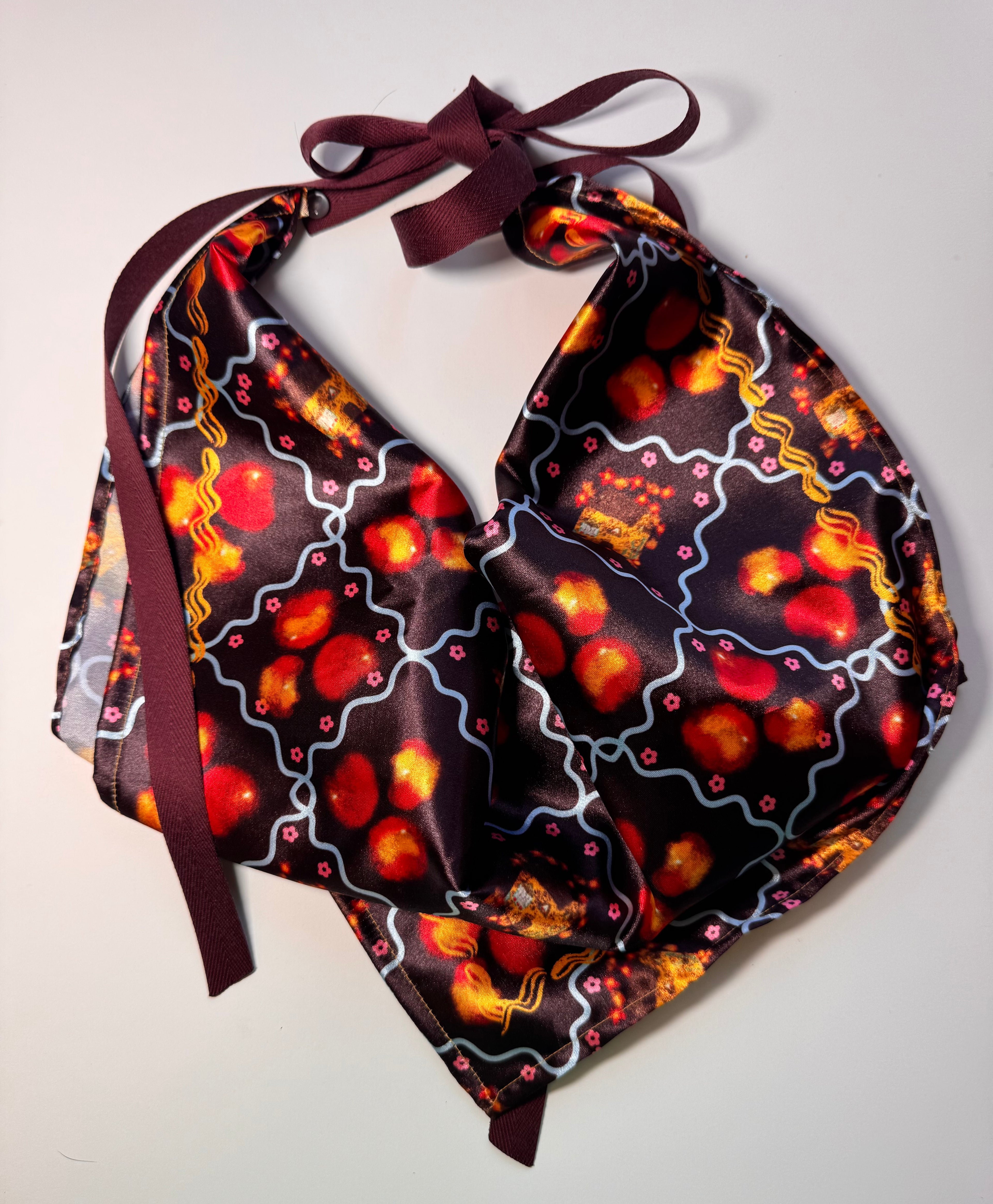 Peach House Scarf with Removable Ribbon ties