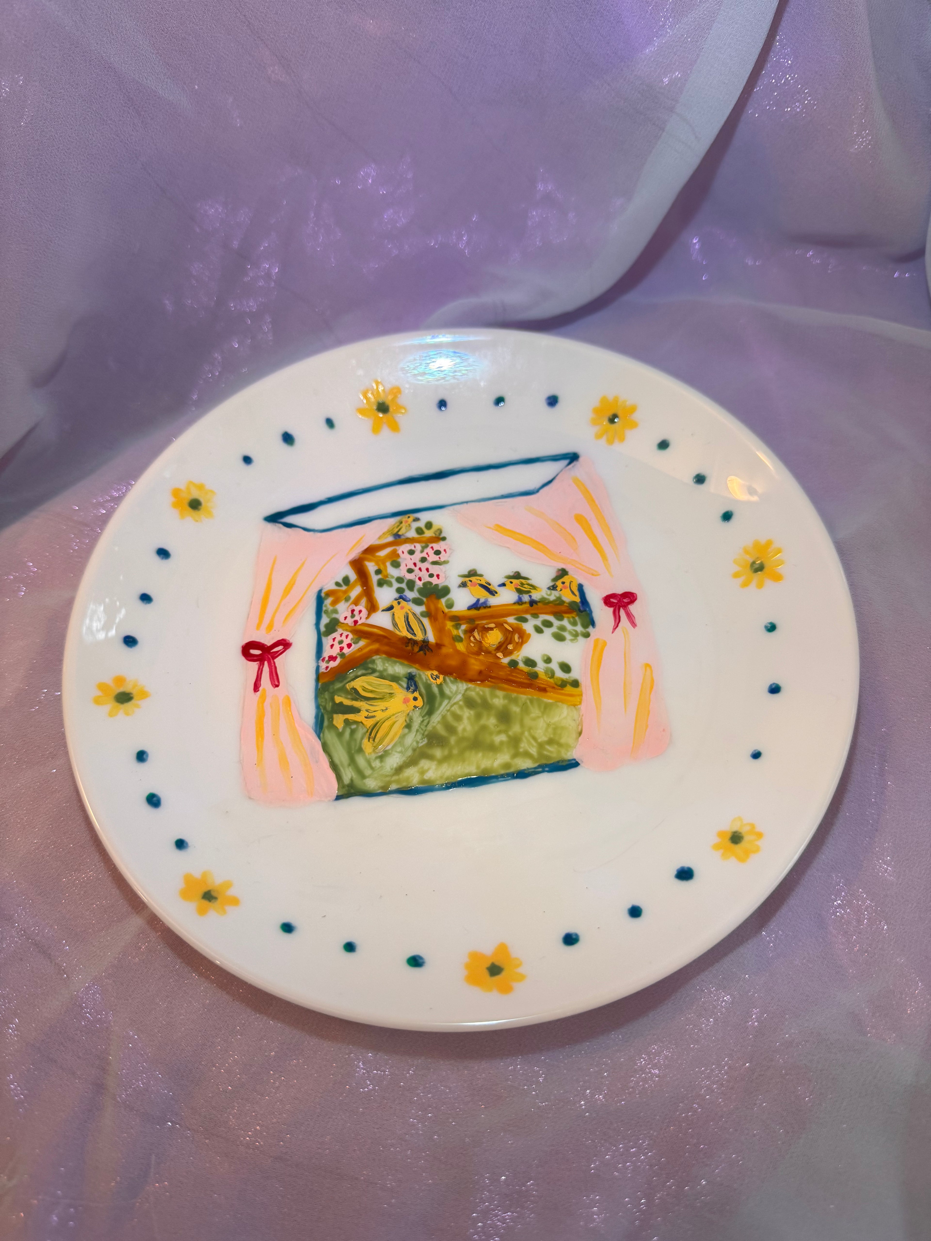 Birds singing in my window Plate